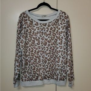 Baby blue leopard sweater